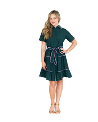 'Brooke' Binding Dress - Emerald