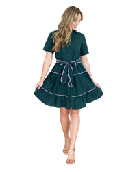 'Brooke' Binding Dress - Emerald