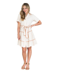 'Brooke' Binding Dress - Ivory