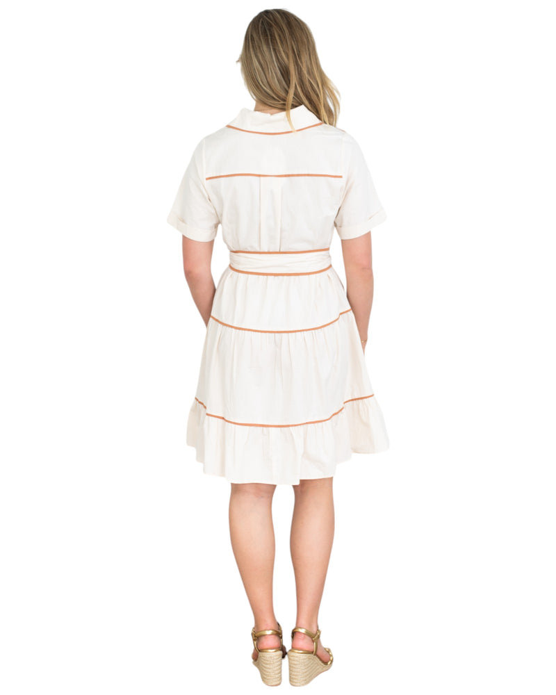 'Brooke' Binding Dress - Ivory