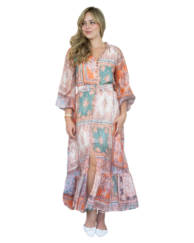 'Natalie' Patchwork Midi Dress