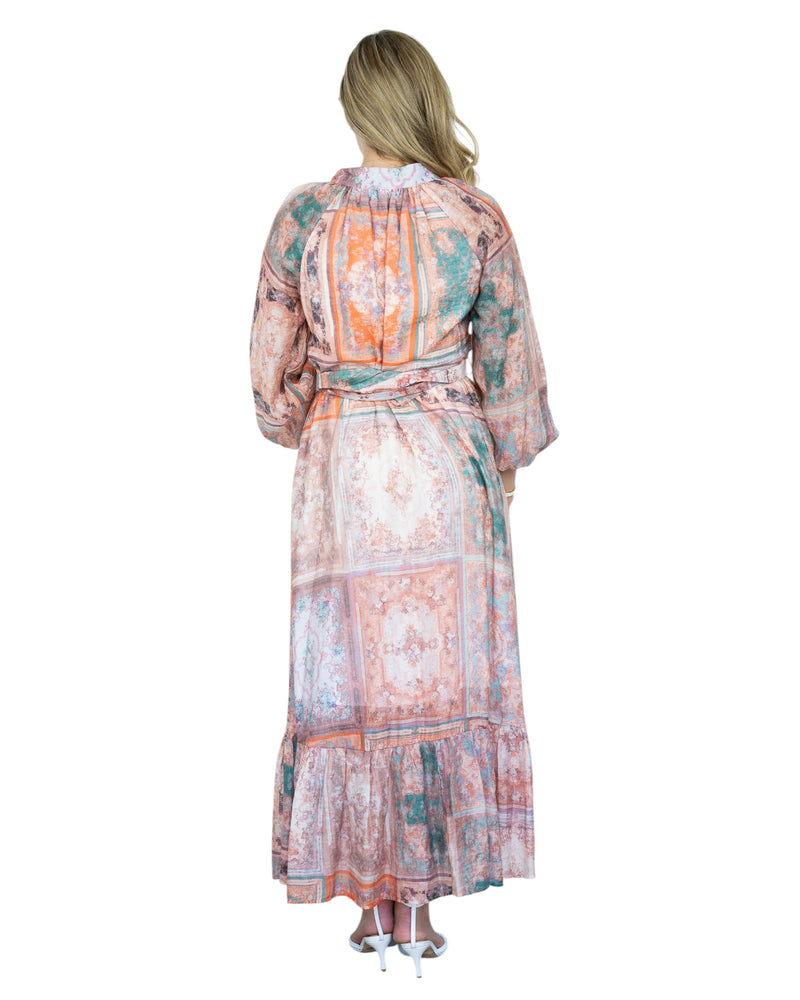 'Natalie' Patchwork Midi Dress