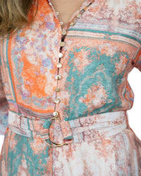 'Natalie' Patchwork Midi Dress