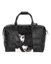 'Outback' Cowhide Weekender Duffle Bag - Black