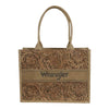 Wrangler 'Carly' Tooled Tote Bag - Tan