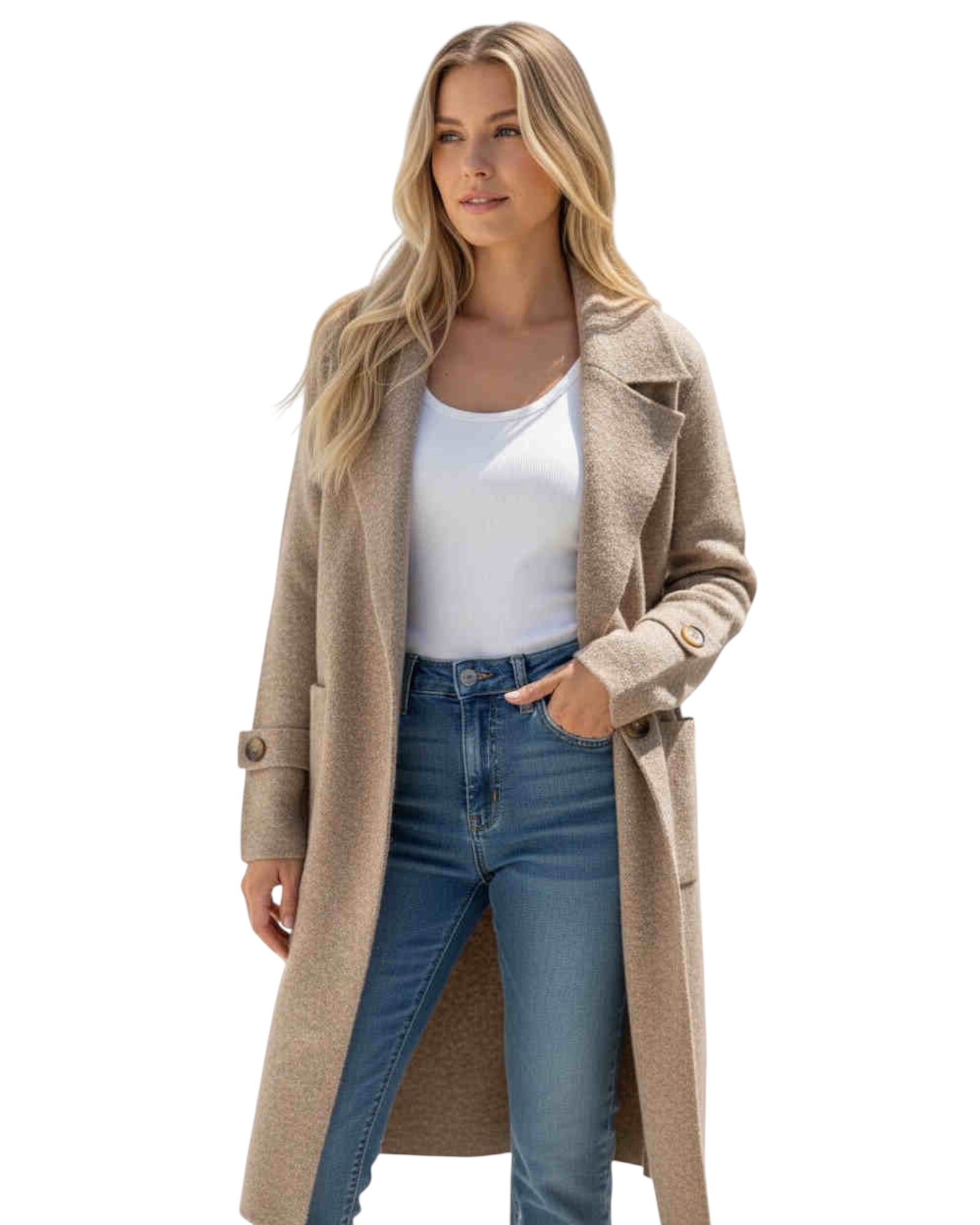 'Robyn' Knit Cardigan - Latte