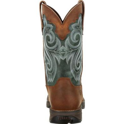 Durango® Lady Rebel Women’s Waterproof Brown/Evergreen Western Boot