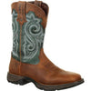 Durango® Lady Rebel Women’s Waterproof Brown/Evergreen Western Boot