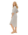'Jenny' Stripe Shirt Dress - Grey