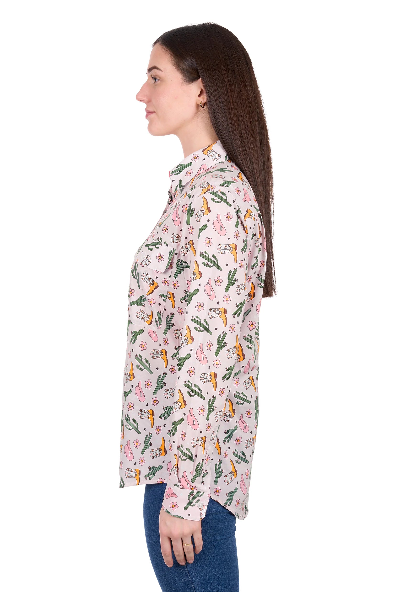 ‘Cleo' Half Placket Longsleeve Shirt