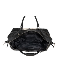 'Outback' Cowhide Weekender Duffle Bag - Black