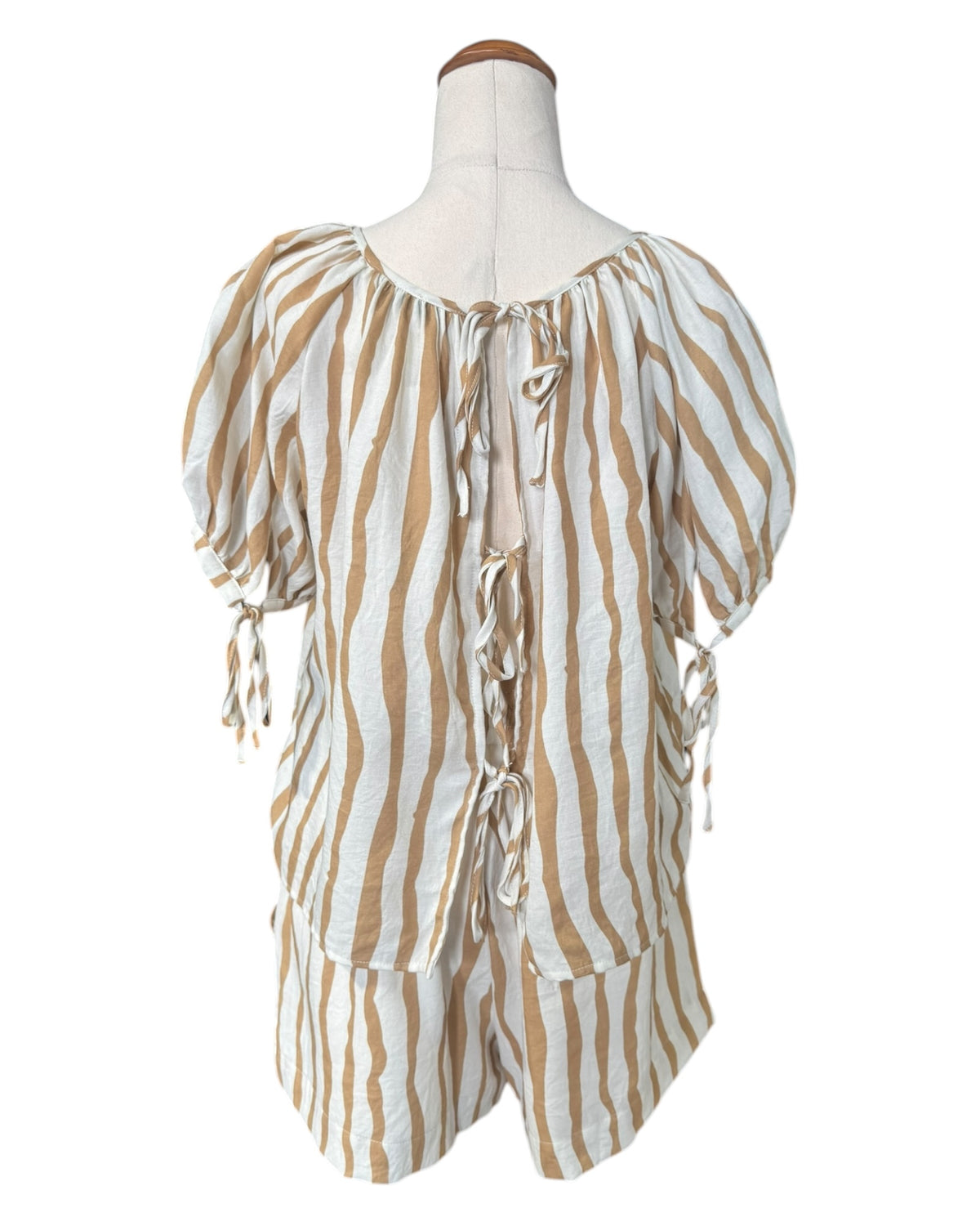 'Lacey' Stripe Set - Tan