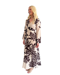 ‘Nicky' Floral Dress - Choc/Cream