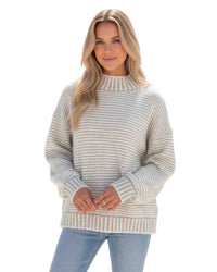 'Carrie' Stripe Knit - Beige