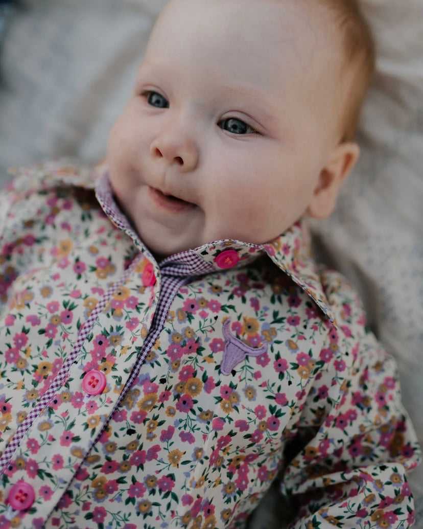 'Fiona' Floral Baby Romper