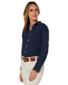 'Florence' Linen L/S Shirt - Navy