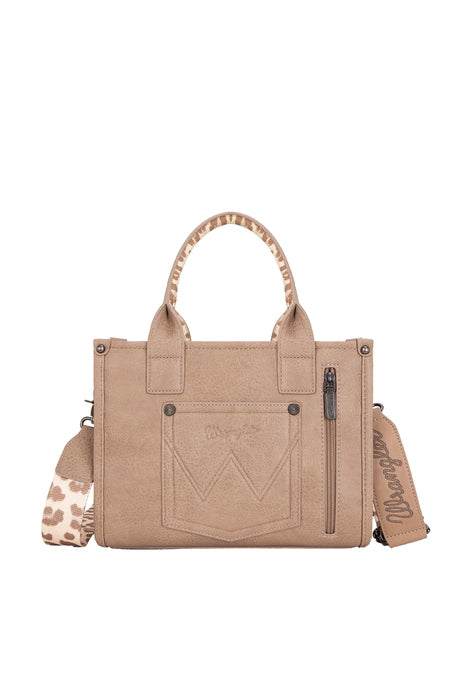 Wrangler Leopard Print Crossbody Bag - Taupe