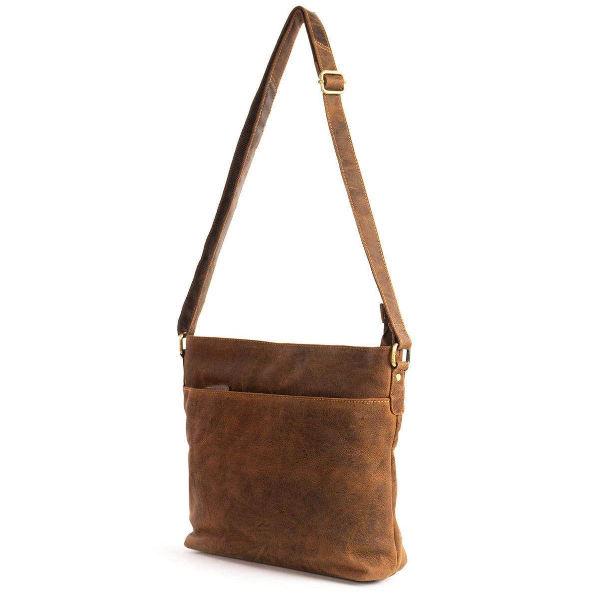 Leather Crossbody Shoulder Bag - Vintage Sandel