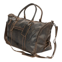 The Weekender Leather Duffle Bag - Brown