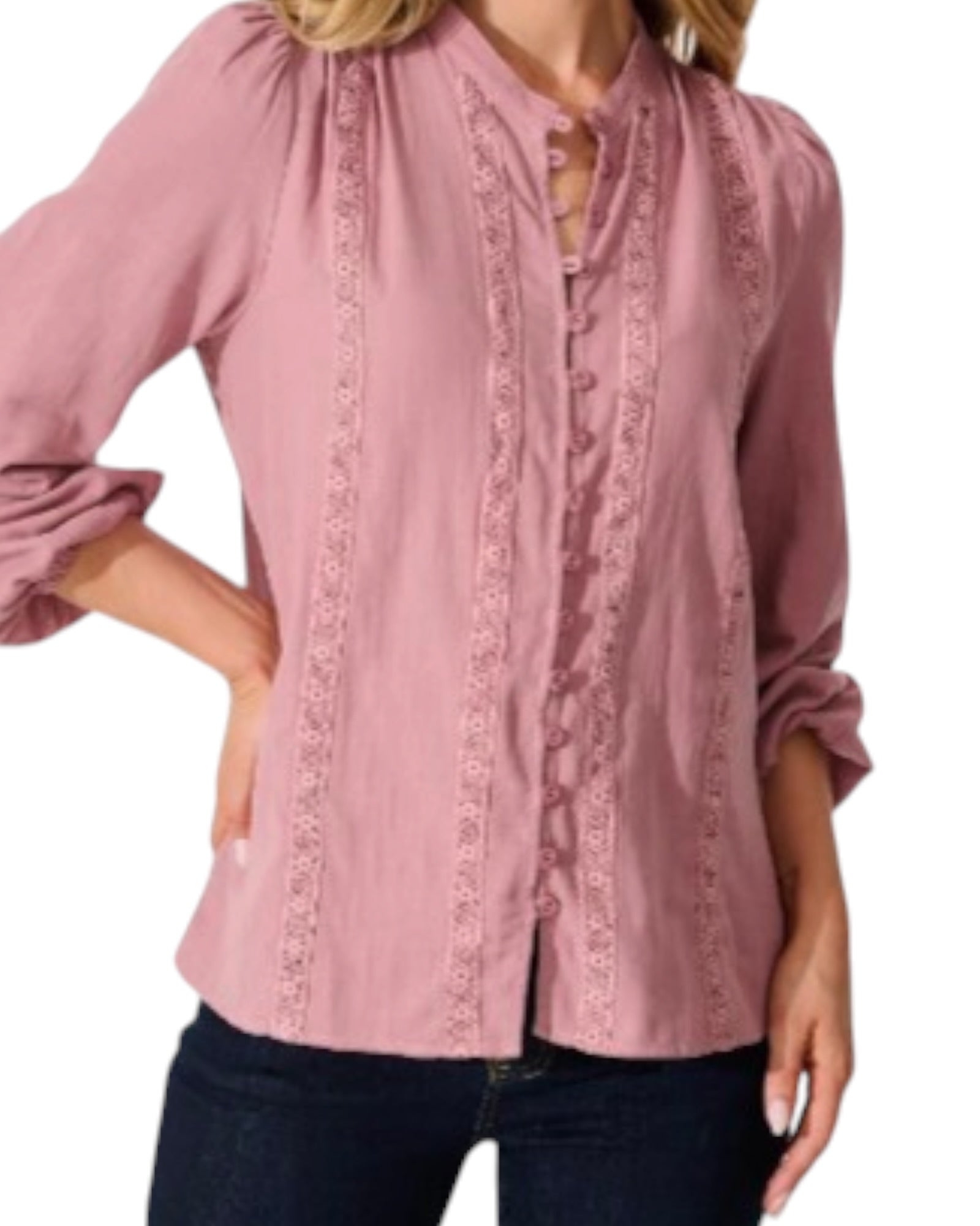 ‘Belle' Cotton Top - Pink