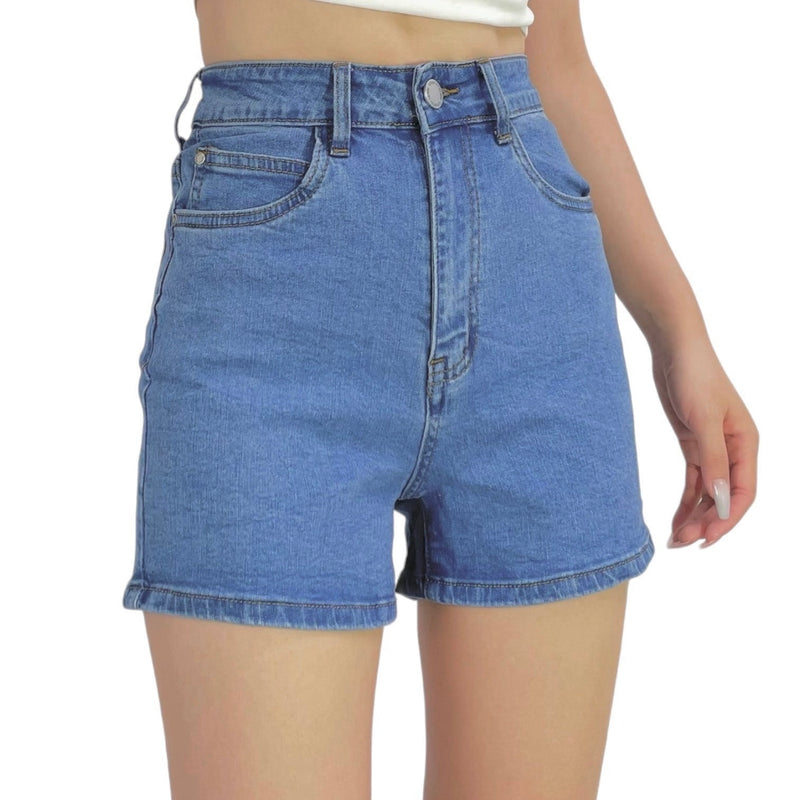 'Laura' Denim Shorts - Medium Wash