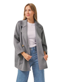 'Eva' Wool Coat - Dark Sage