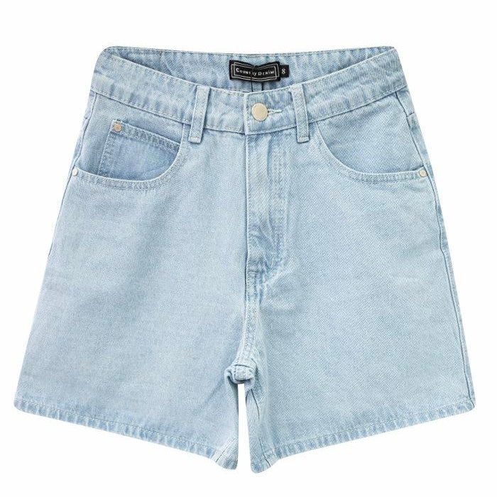'Melanie' Denim Shorts - Light Wash