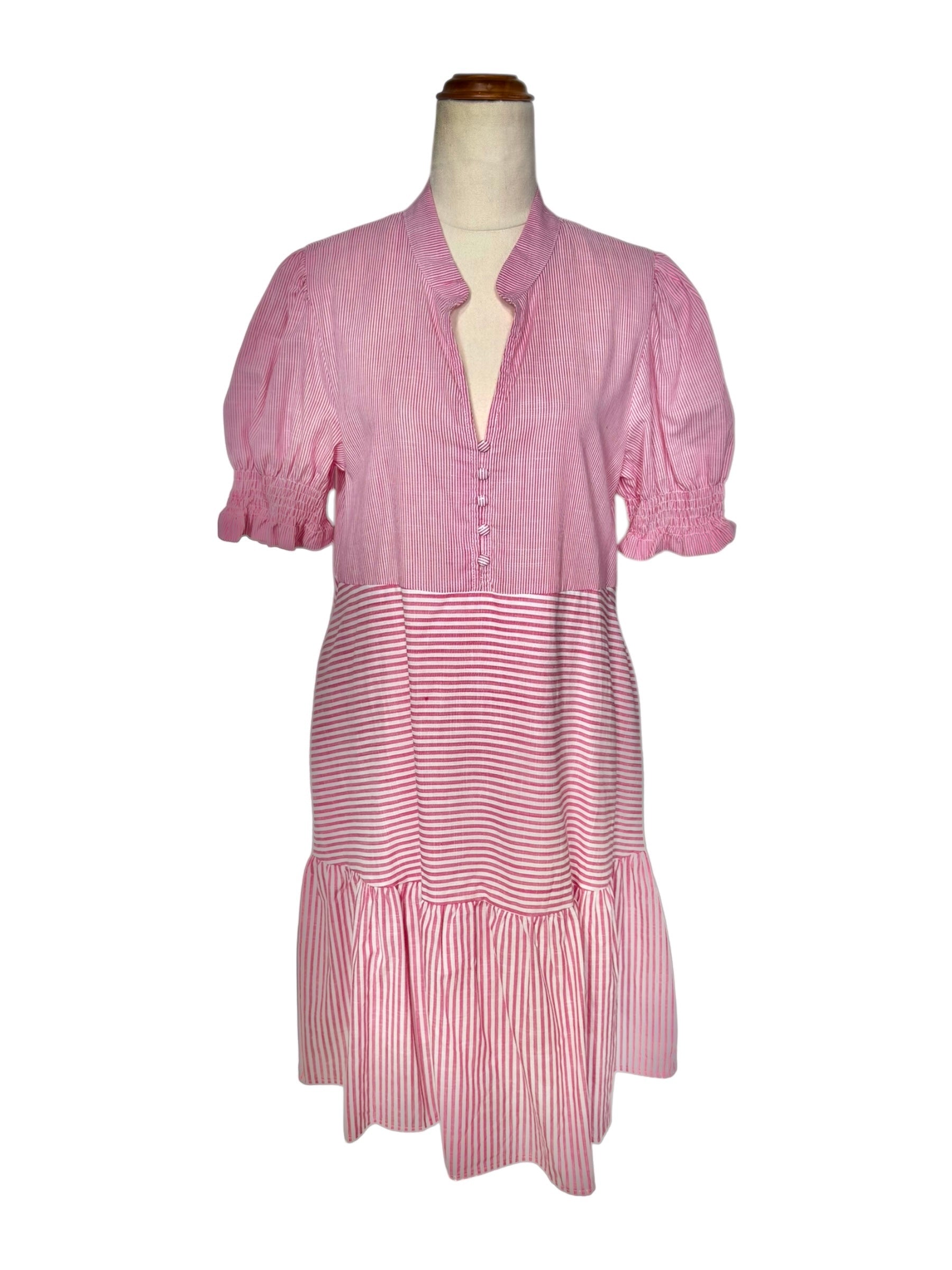[SALE] 'Amy' Stripe Dress - Pink