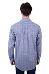 'Coney' Half Placket Long Sleeve Shirt - Navy