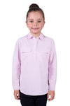 'Milly' Half Button Longsleeve Shirt - Pale Pink