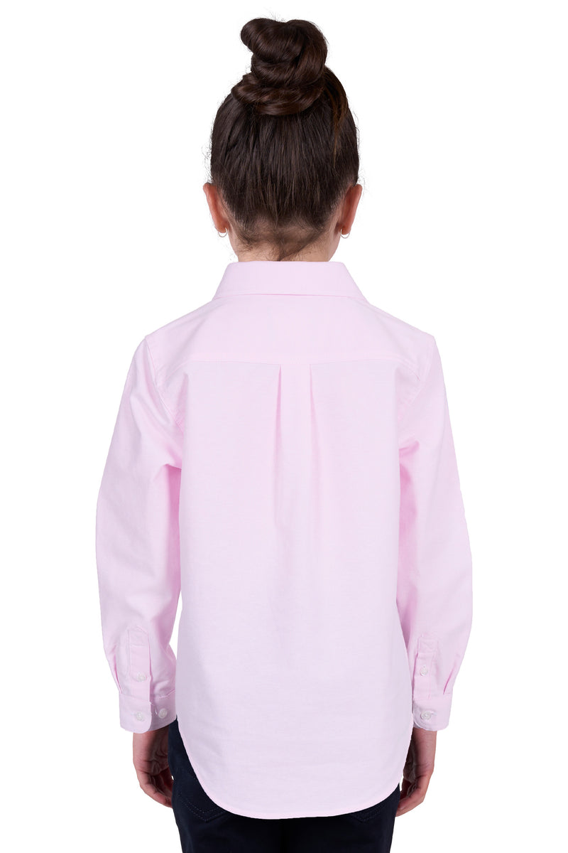 'Milly' Half Button Longsleeve Shirt - Pale Pink