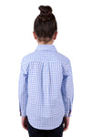 'Rux' Half Button Longsleeve Shirt - Blue Gingham