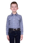 'Coney' Half Button Longsleeve Shirt - Navy