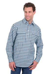 ‘River' Half Button Longsleeve Shirt - Teal