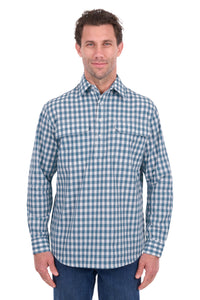 ‘River' Half Button Longsleeve Shirt - Teal