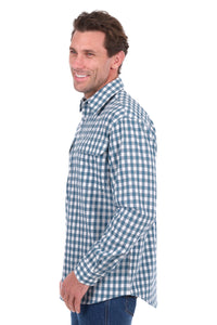 ‘River' Half Button Longsleeve Shirt - Teal