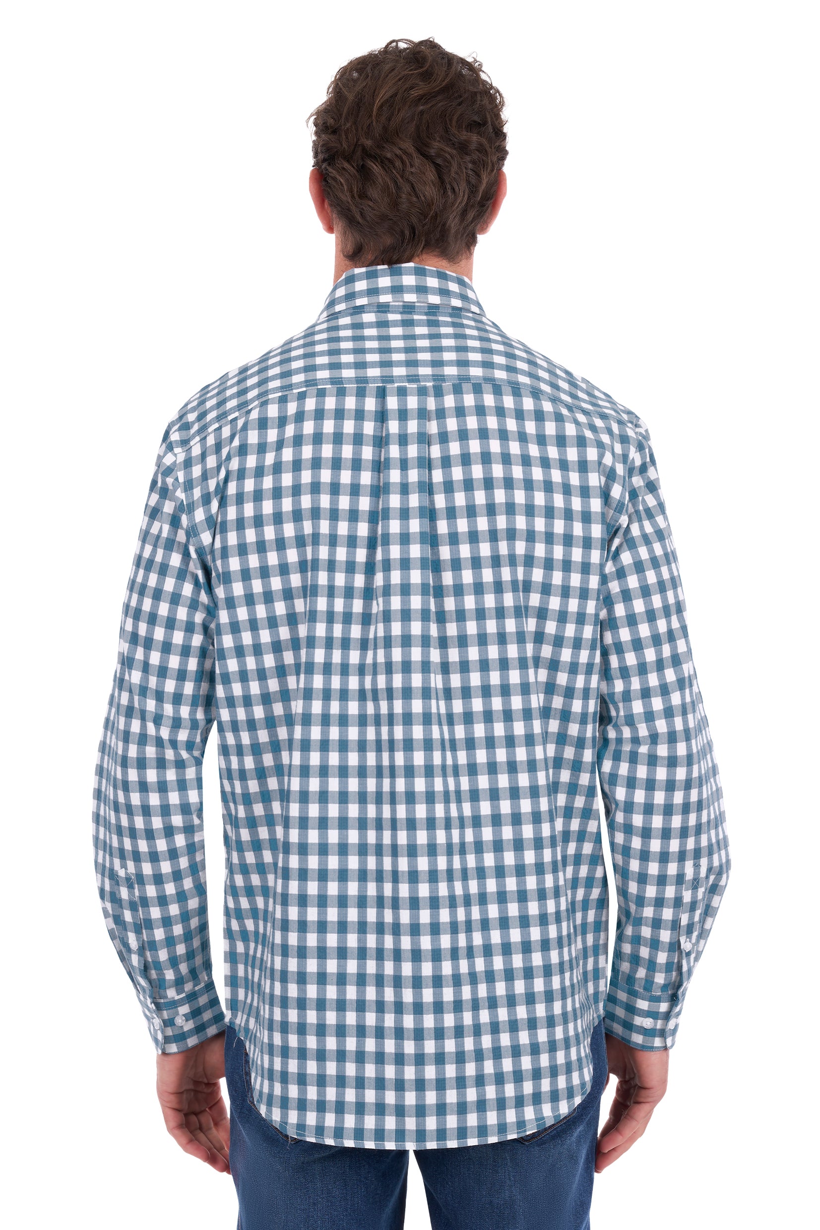 ‘River' Half Button Longsleeve Shirt - Teal