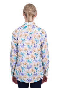 ‘Meadow' Half Placket Longsleeve Shirt - Blue Multi