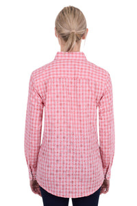 'Raquel' Half Placket Longsleeve Shirt - Rose Pink