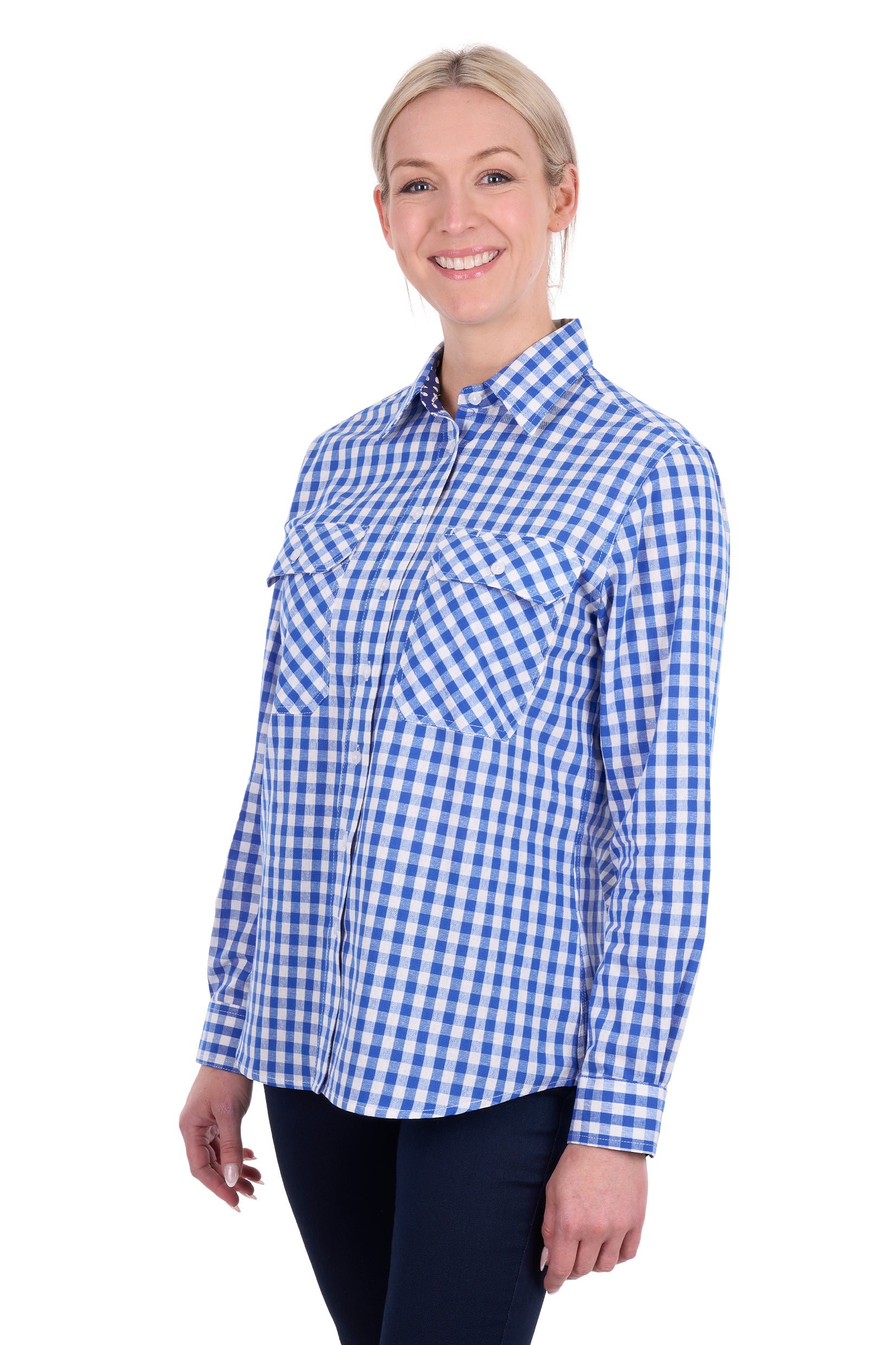 'Rowe' Full Placket Longsleeve Shirt - Blue