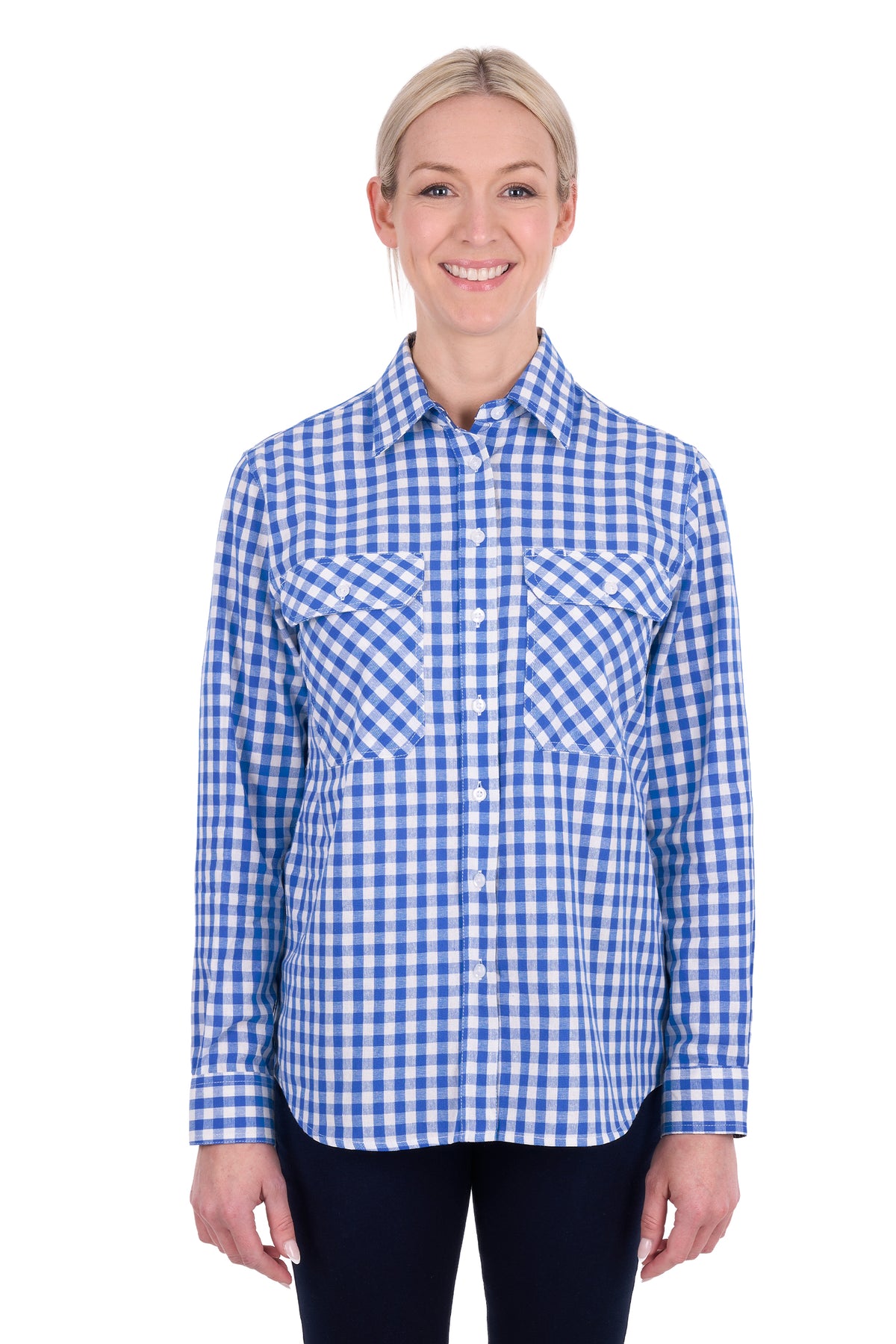 'Rowe' Full Placket Longsleeve Shirt - Blue