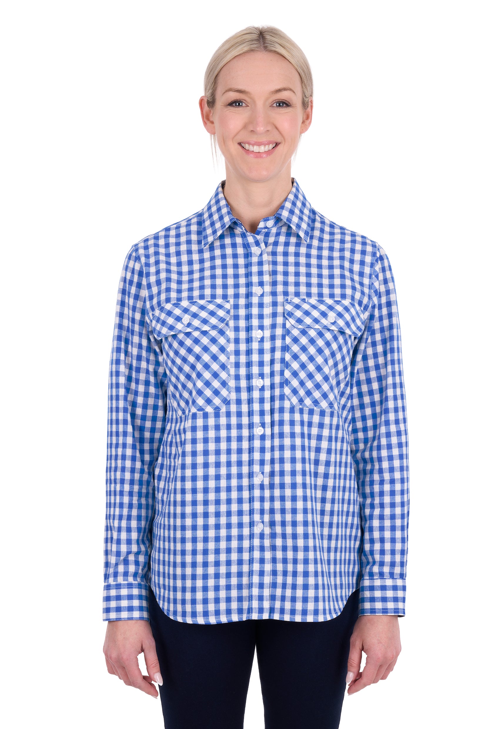 'Rowe' Full Placket Longsleeve Shirt - Blue