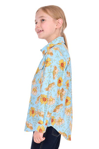 'Sunday’ Half Placket Shirt - Blue/Yellow