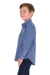 'Wyatt’ Half Placket Shirt - Blue