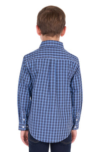 'Wyatt’ Half Placket Shirt - Blue
