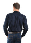 Mens Half Button Workshirt - Dark Navy