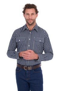 ‘Alex' Longsleeve Shirt - Navy/White
