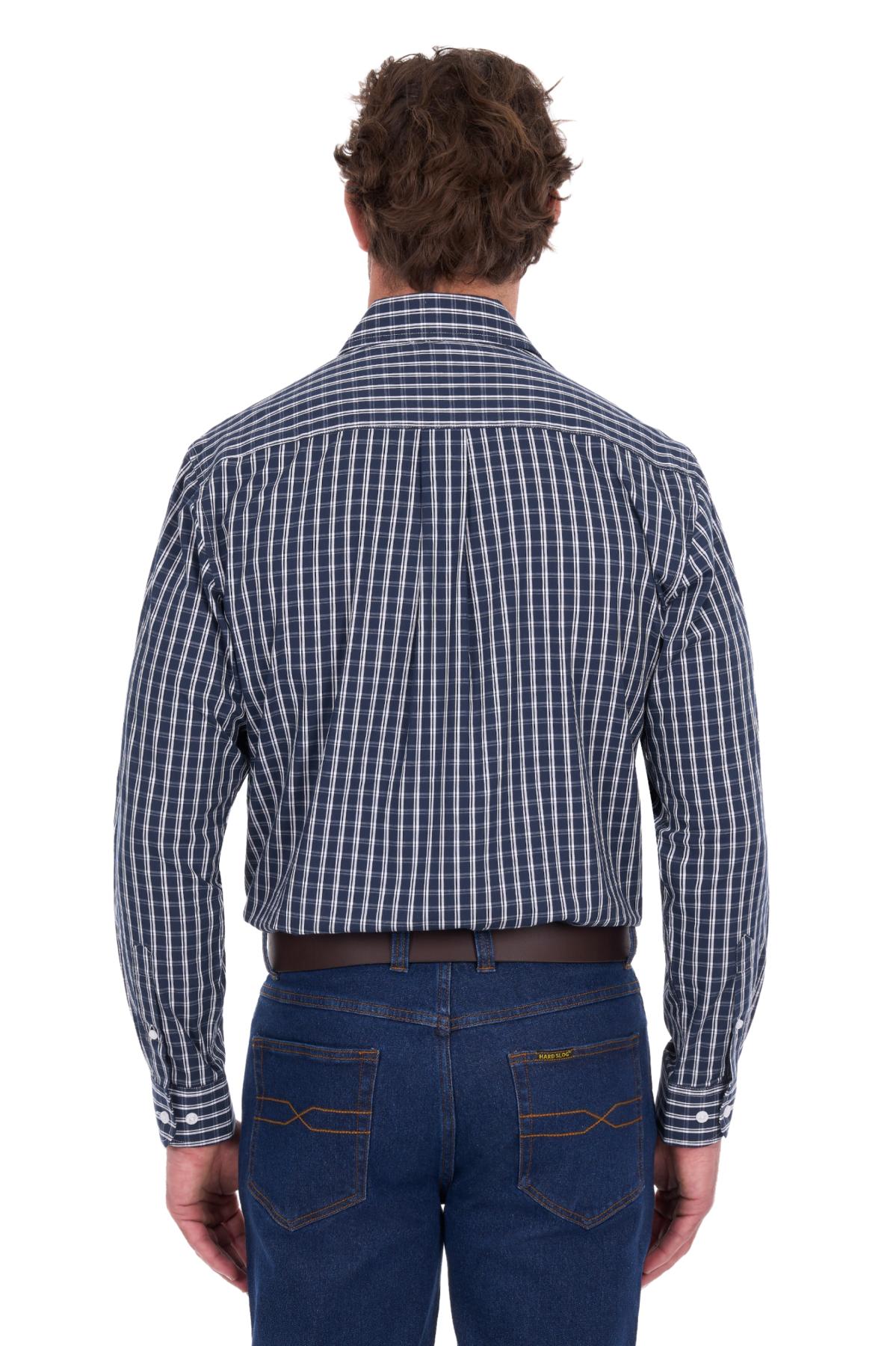 ‘Alex' Longsleeve Shirt - Navy/White