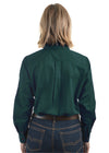 Womens Half Button Workshirt - Forest