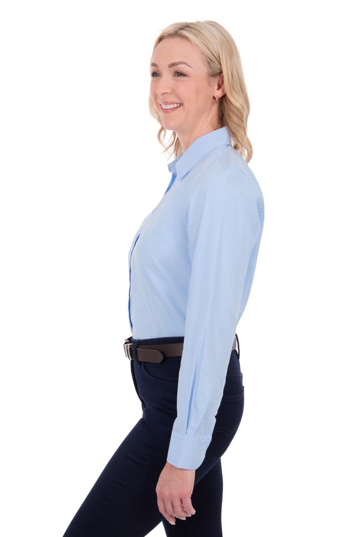 ‘Harper’ Full Button Longsleeve Shirt - Blue